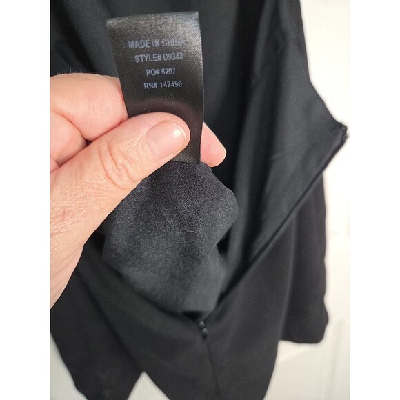 Lulu's Sz S Black Short Dress Spaghetti Strap Cut Out Back Tie Across Top Hoco - Picture 8 of 8